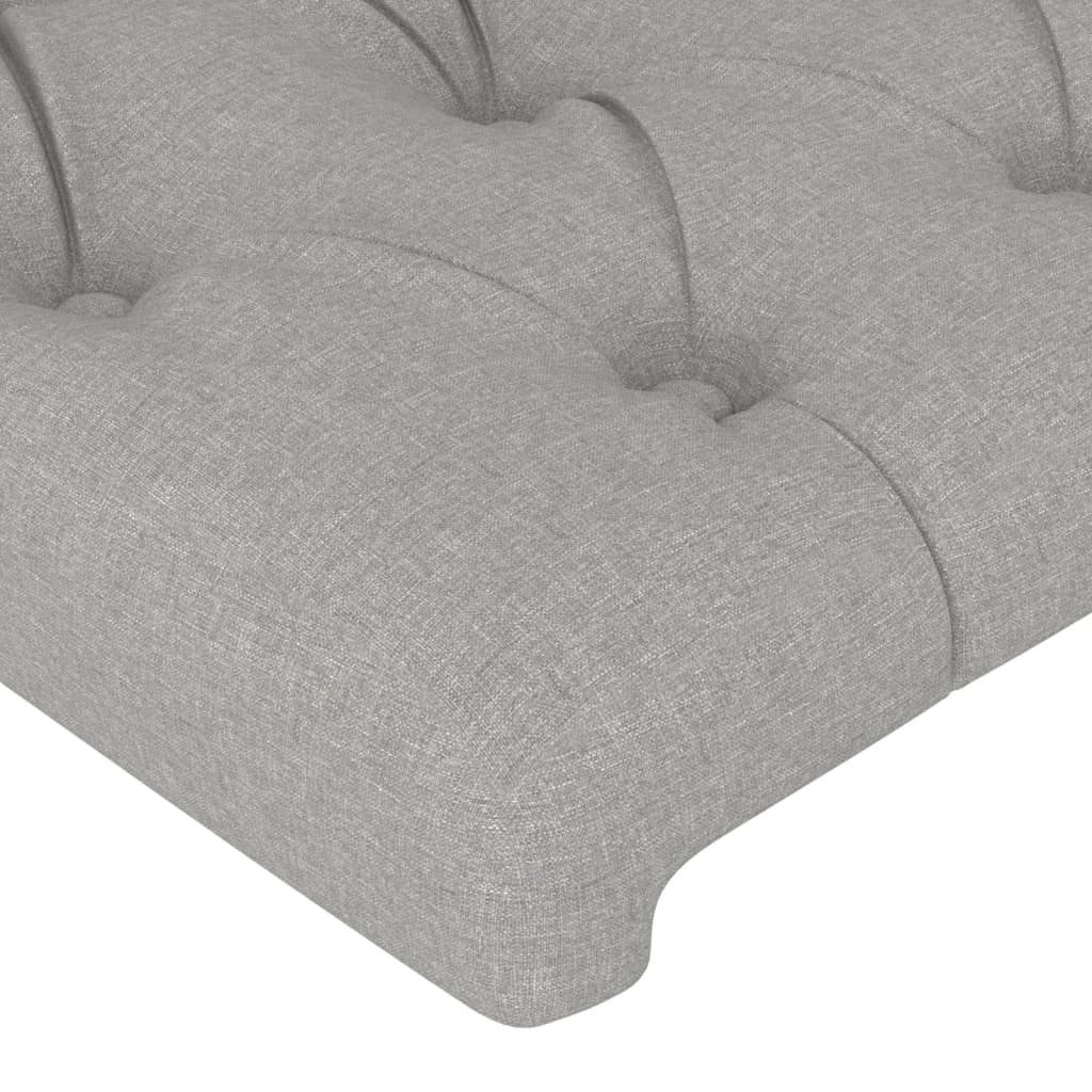 Headboards 4 pcs Light Gray 39.4"x2.8"x30.7"/34.6" Fabric