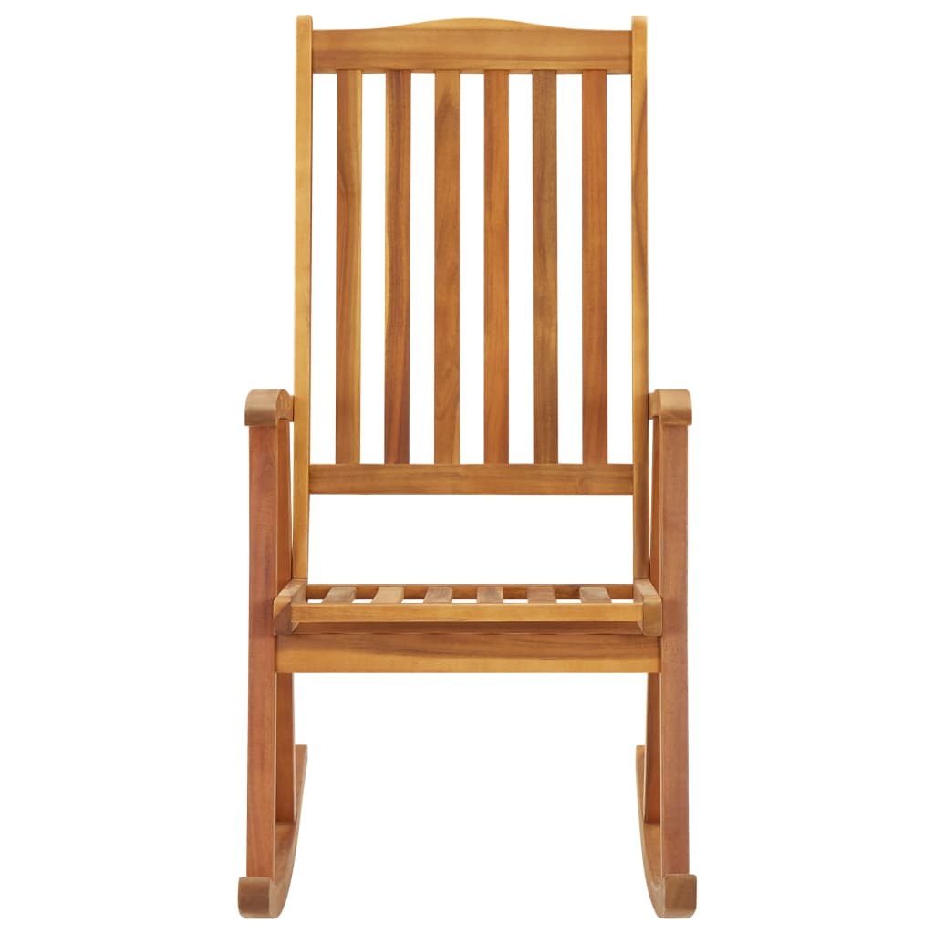 Rocking Chair with Cushions Solid Acacia Wood