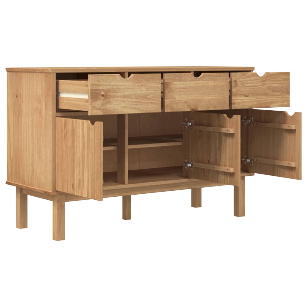 Sideboard OTTA 44.9"x16.9"x28.9" Solid Wood Pine