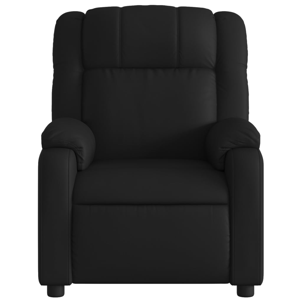 Massage Recliner Chair Black Faux Leather