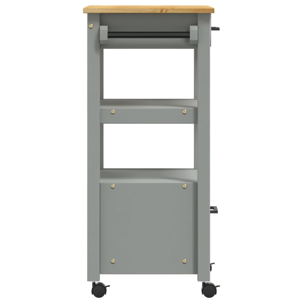 Kitchen Trolley MONZA 18.9"x15.7"x35.4" Solid Wood Pine