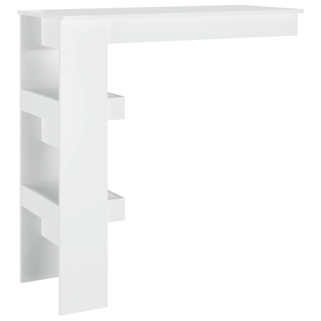 Wall Bar Table High Gloss White 40.2"x17.7"x40.7" Engineered Wood