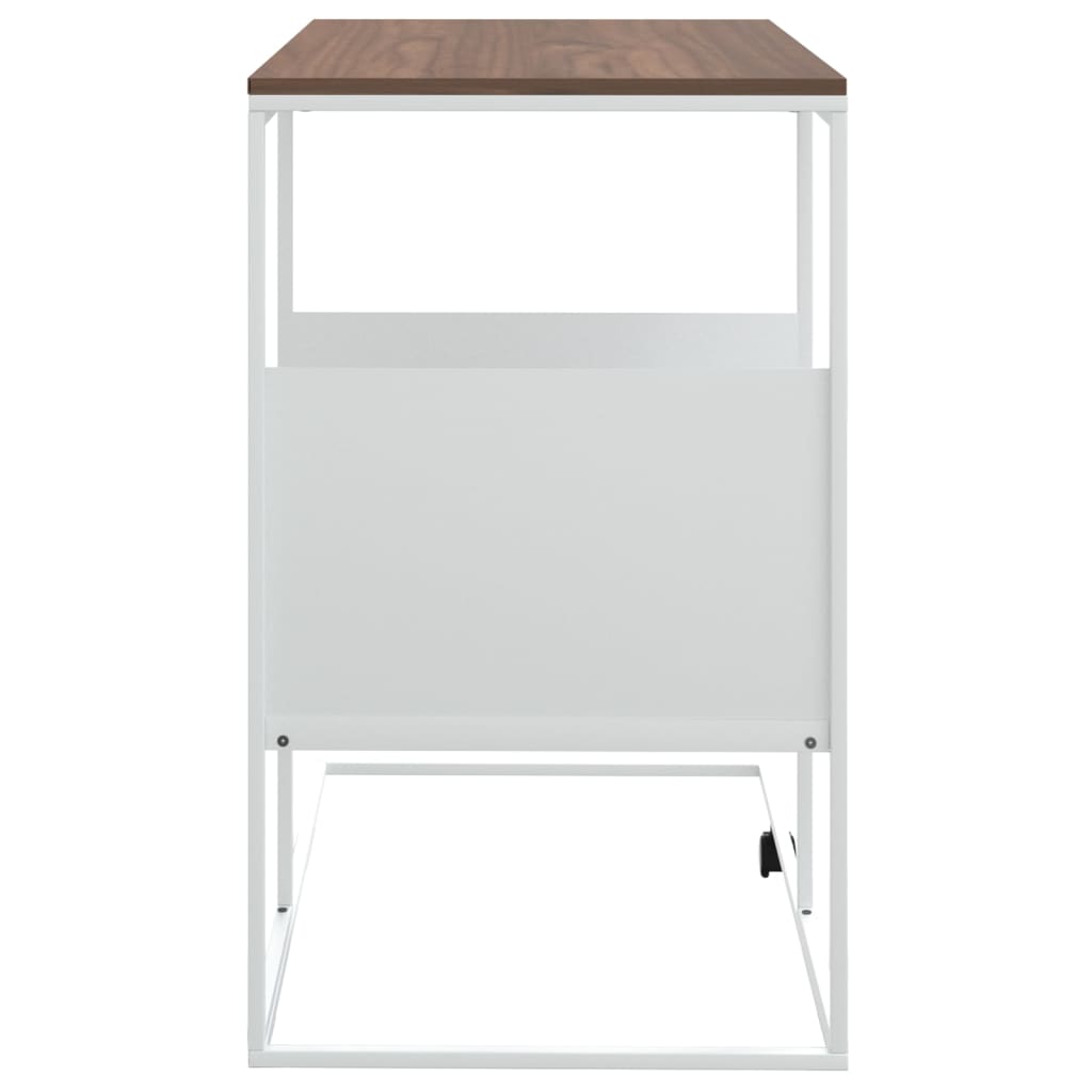 Side Table White 21.7"x14.2"x23.4" Engineered Wood