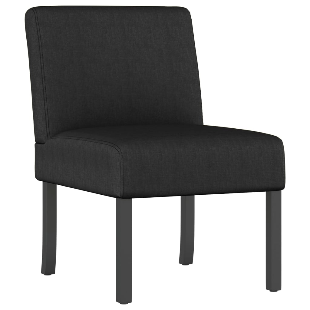 Slipper Chair Black Fabric