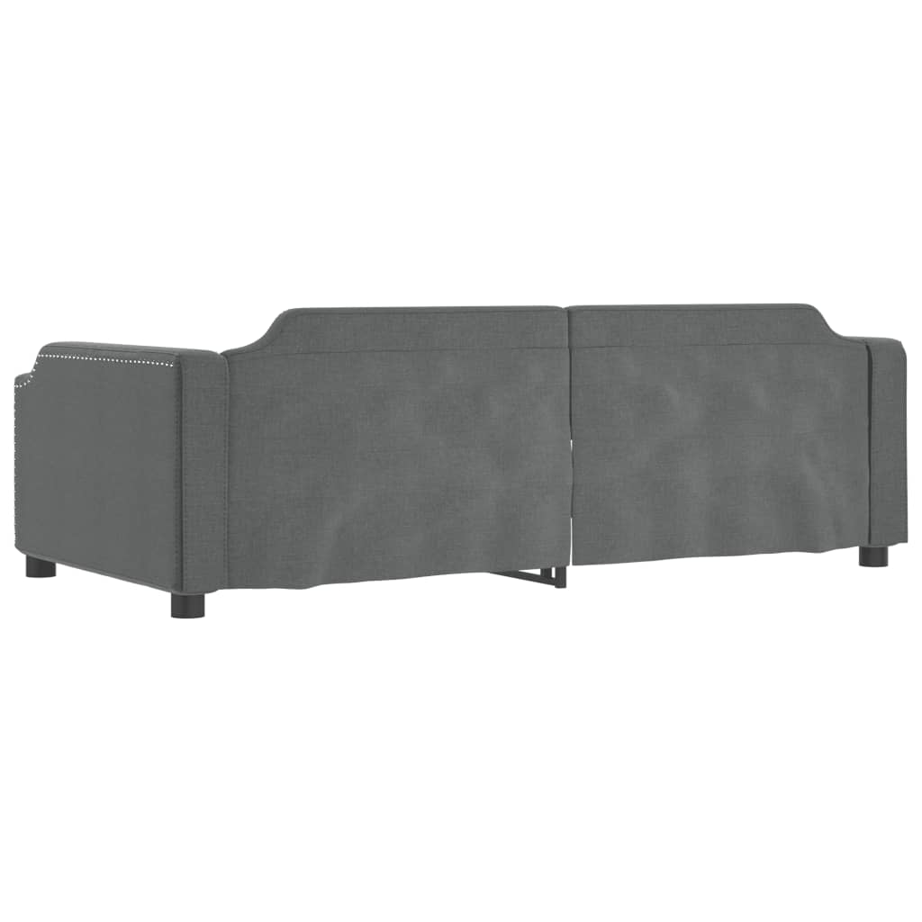 Day Bed without Mattress Dark Gray 39.4"x74.8" Fabric