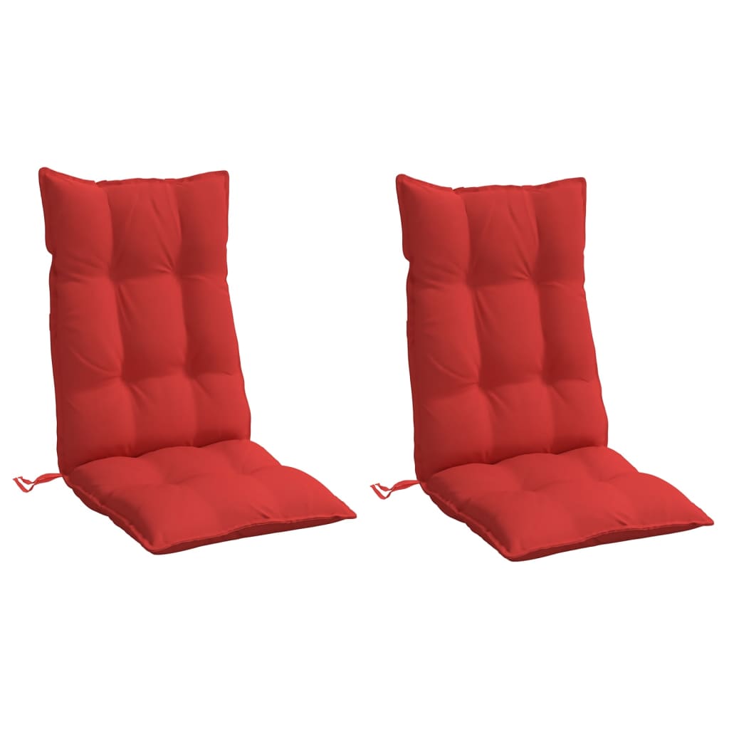 Highback Chair Cushions 2 pcs Red Oxford Fabric