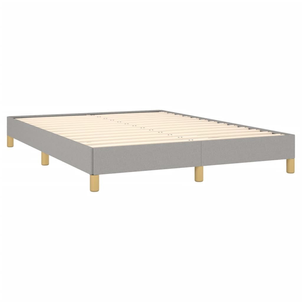 Bed Frame without Mattress Light Gray 53.9"x74.8" Full Fabric