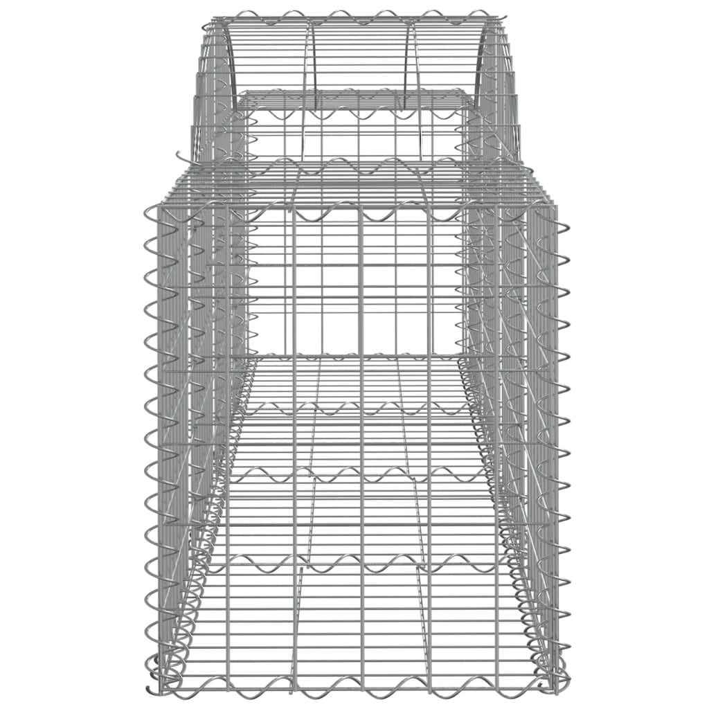 Arched Gabion Baskets 11 pcs 78.7"x19.7"x23.6"/31.5" Galvanized Iron