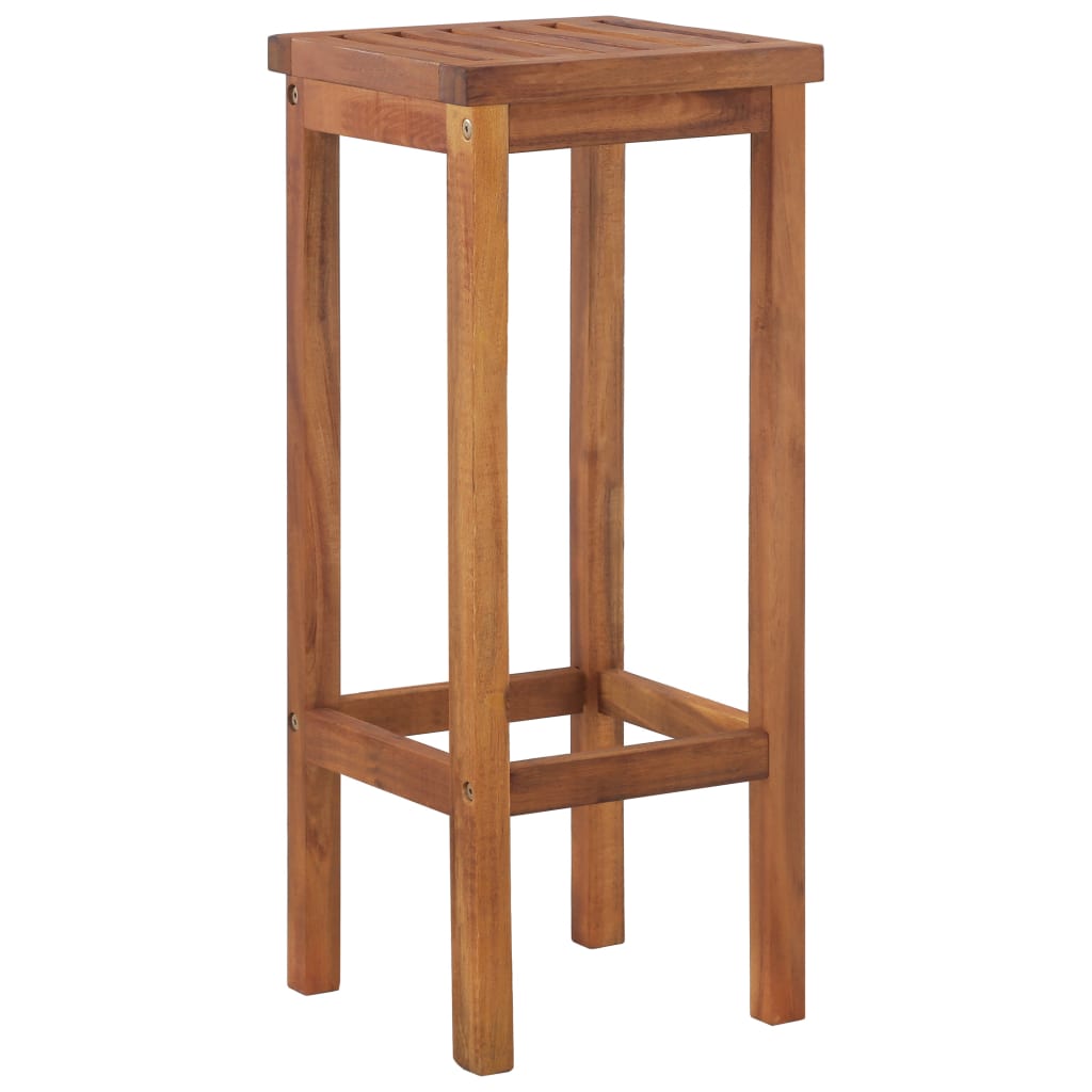 Bar Stools 8 pcs Solid Wood Acacia