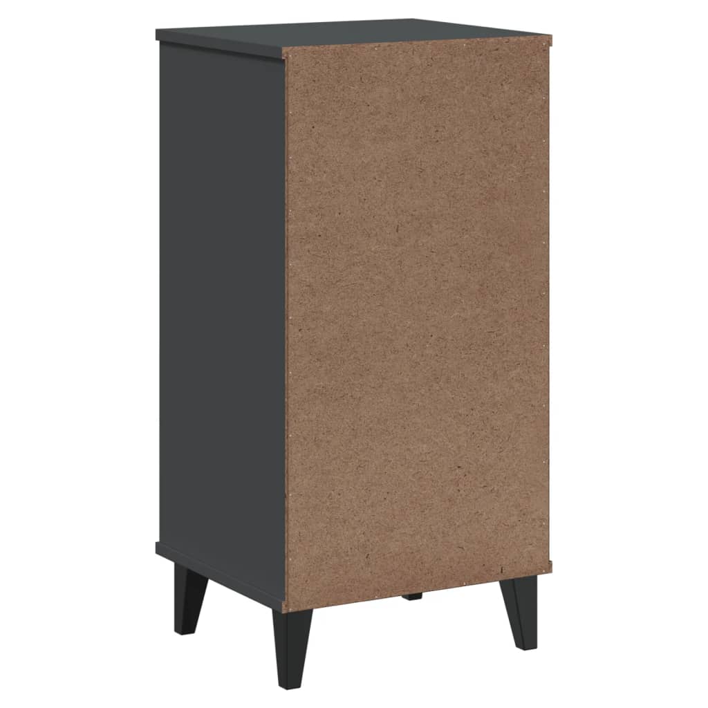 Bedside Cabinet VIKEN Anthracite Gray Engineered Wood