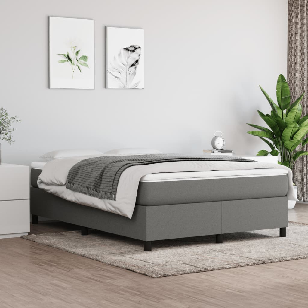 Bed Frame without Mattress Dark Gray Fabric (US/AU Only)