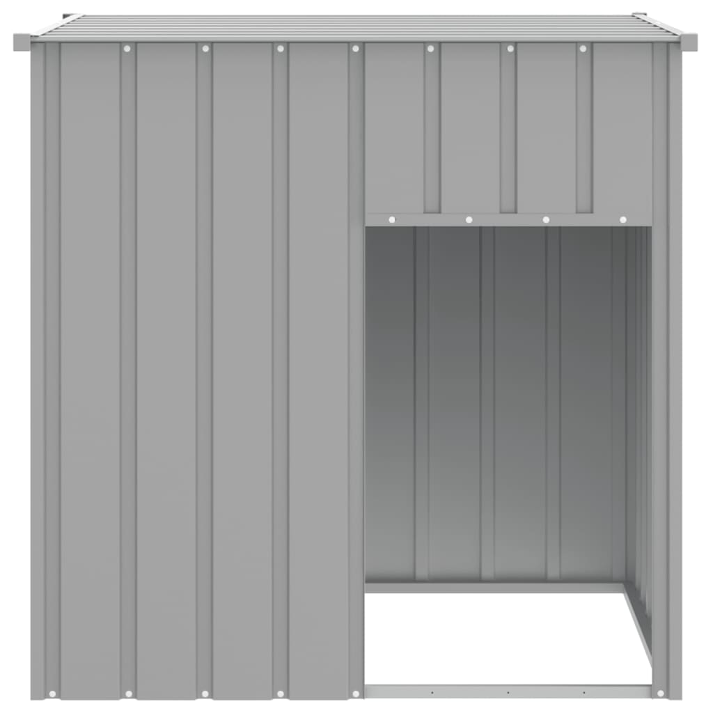 Dog House with Roof Light Gray 43.3"x40.6"x42.9" Galvanized Steel