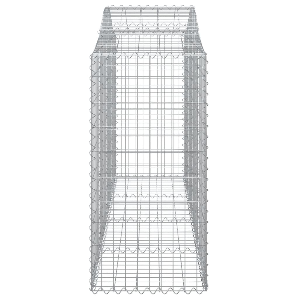 Arched Gabion Baskets 8 pcs 78.7"x19.7"x47.2"/55.1" Galvanized Iron