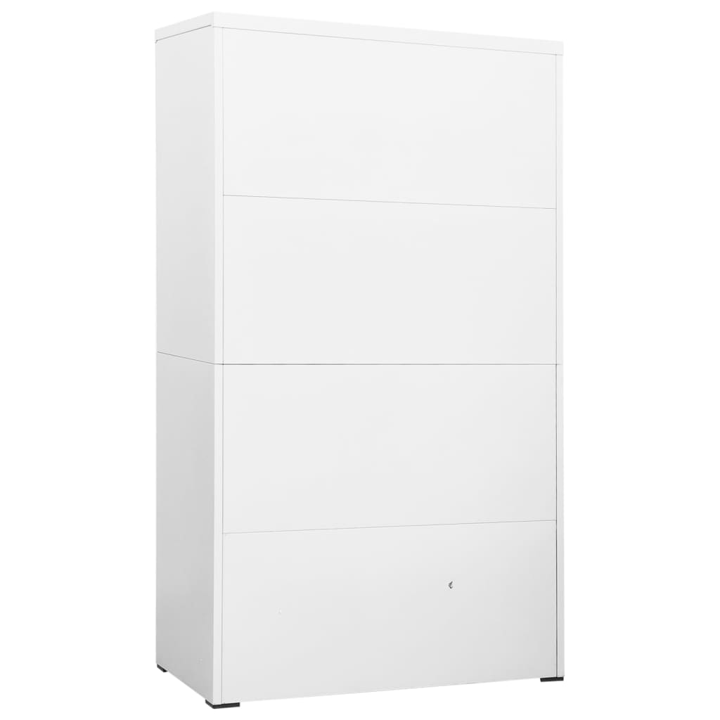 Filing Cabinet White 35.4"x18.1"x64.6" Steel