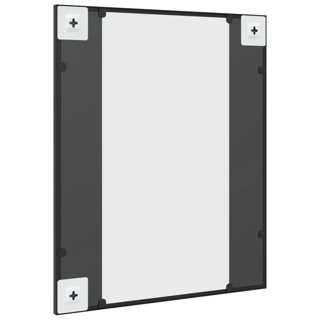 Wall Mirror Black 19.7"x23.6" Rectangle Iron