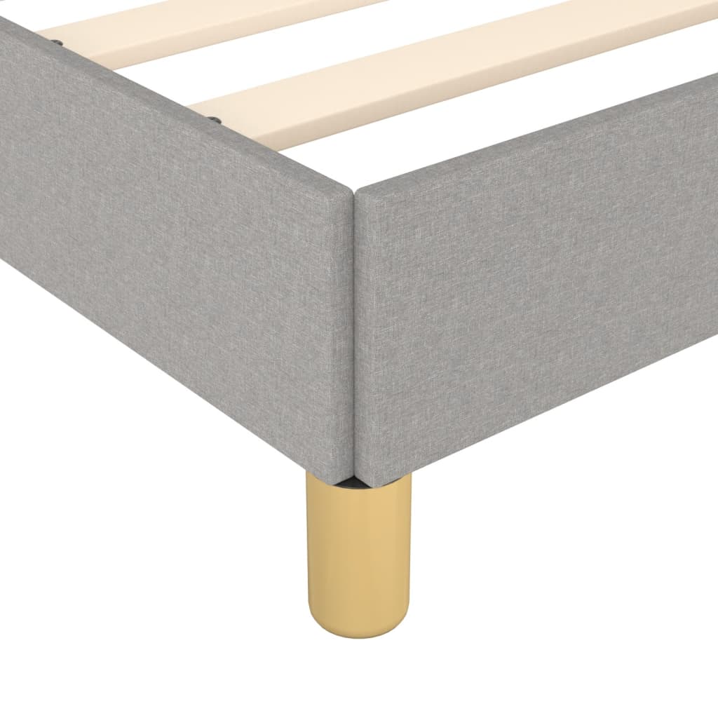 Bed Frame without Mattress Light Gray California King Fabric