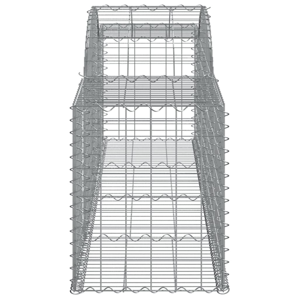 Arched Gabion Baskets 13 pcs 118.1"x19.7"x23.6"/31.5" Galvanized Iron