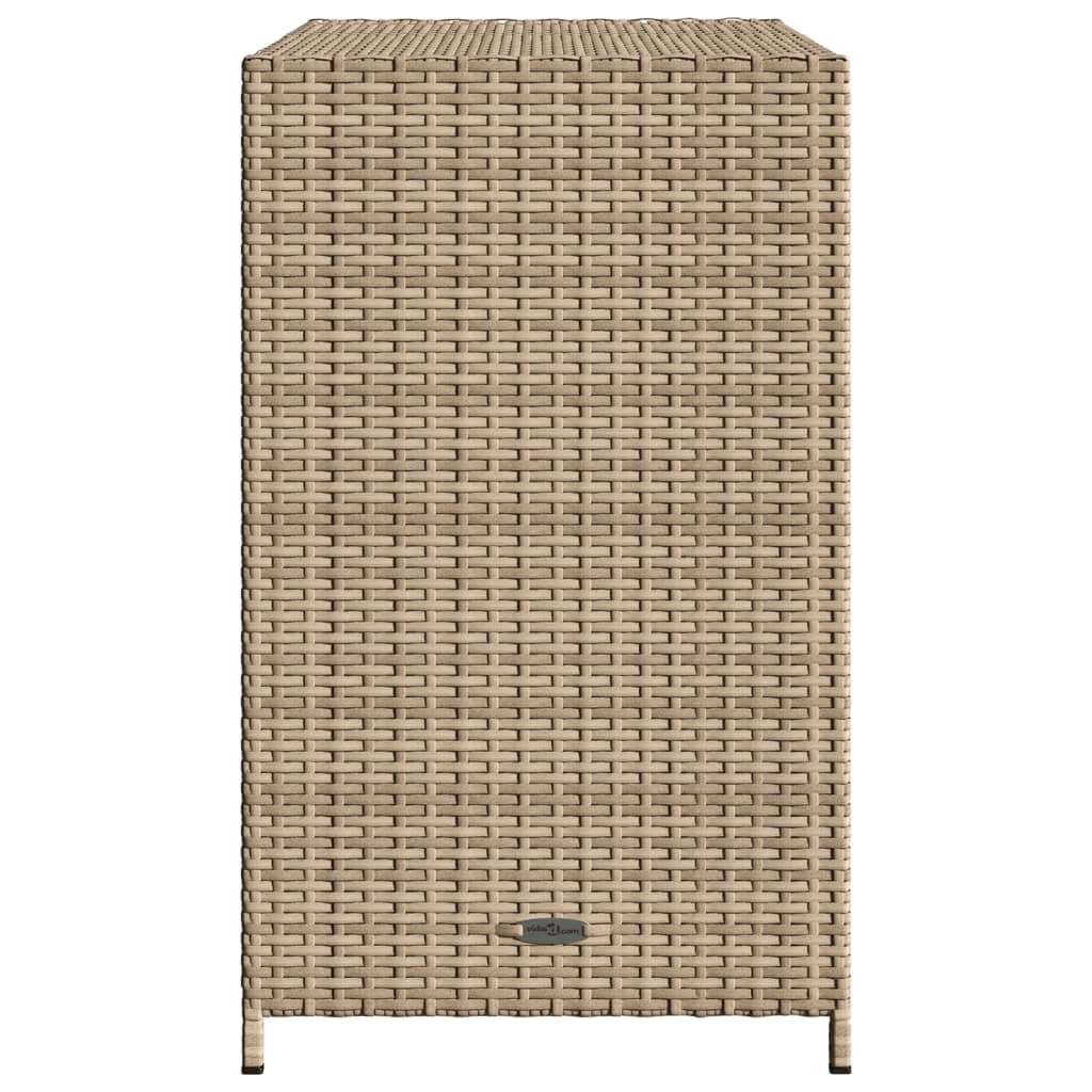 Patio Storage Cabinet Beige 32.7"x17.7"x29.9" Poly Rattan