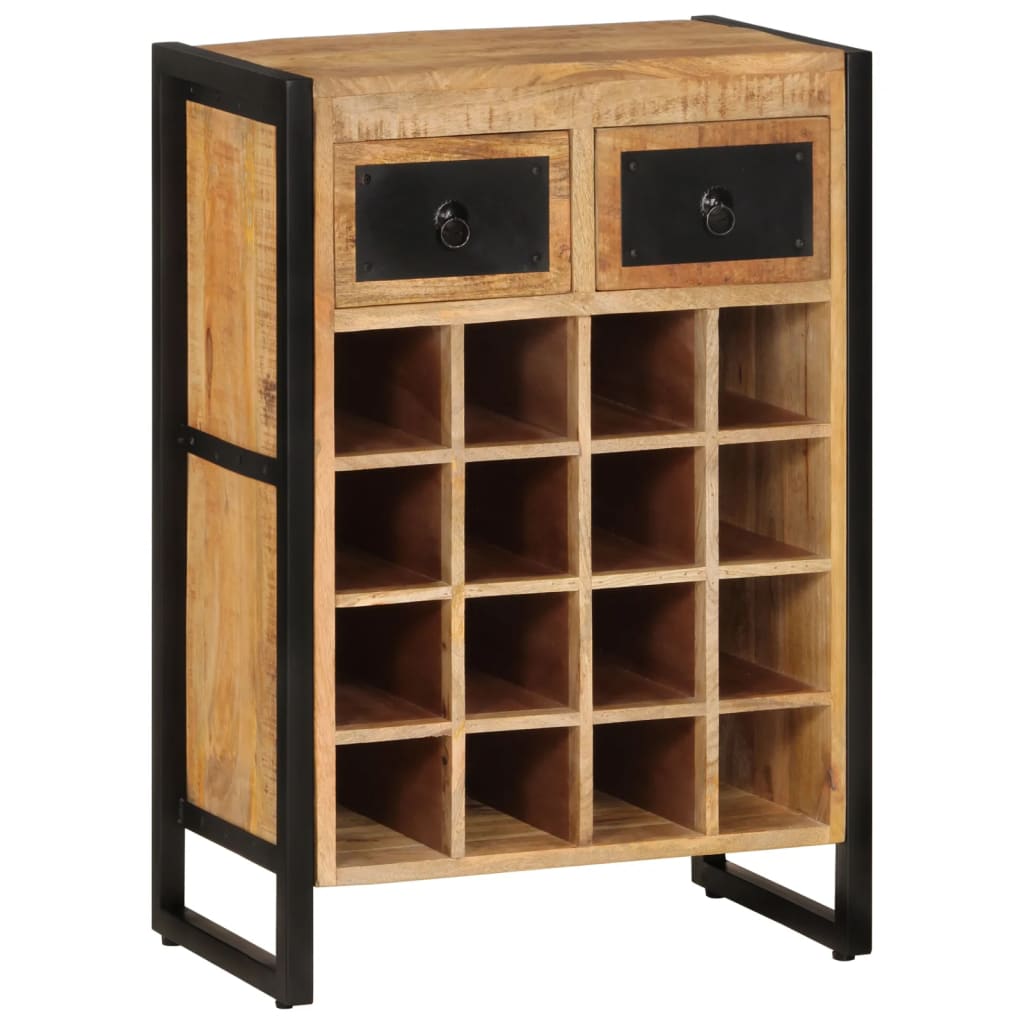 Wine Rack for 16 Bottles Solid Wood Mango