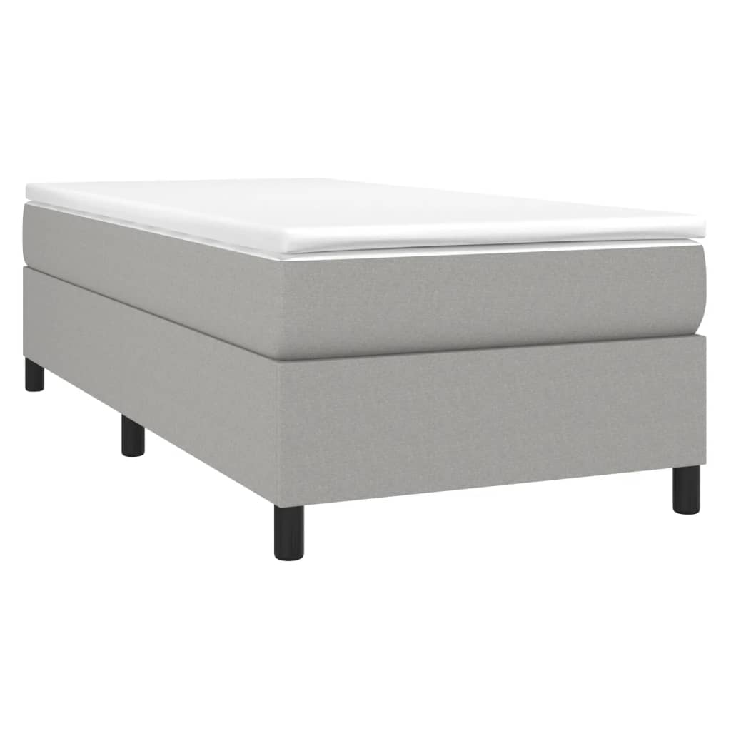 Bed Frame without Mattress Light Gray Twin XL Fabric (US Only)