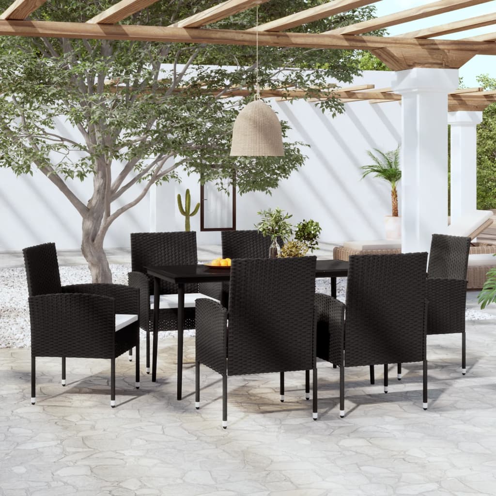 7 Piece Patio Dining Set Anthracite