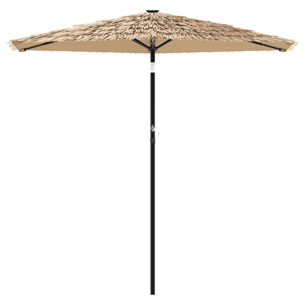 Garden Parasol with Steel Pole Brown 87.8"x87.8"x83.9"