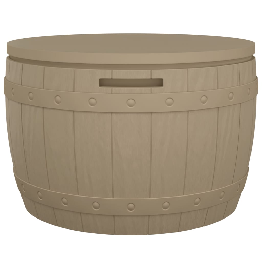 3-in-1 Patio Storage Box Light Brown Polypropylene