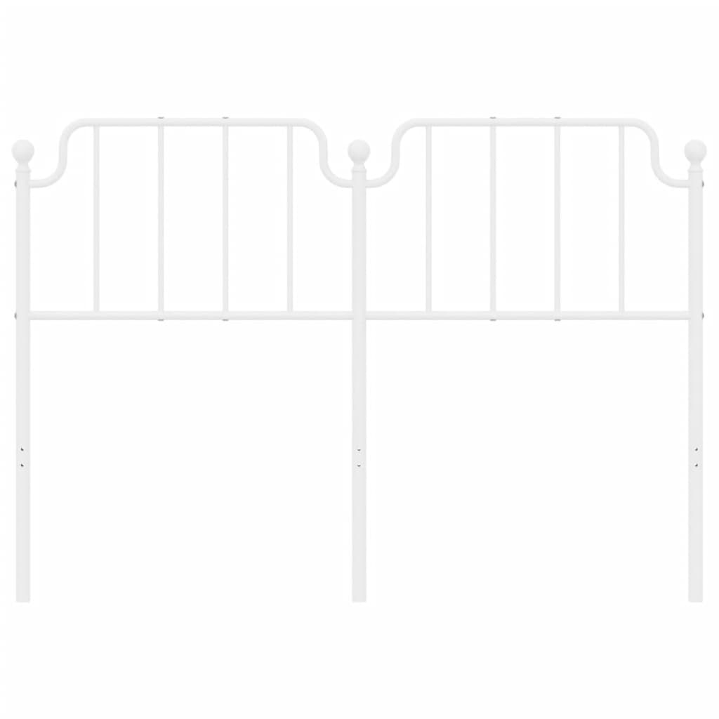 Metal Headboard White 59.1"