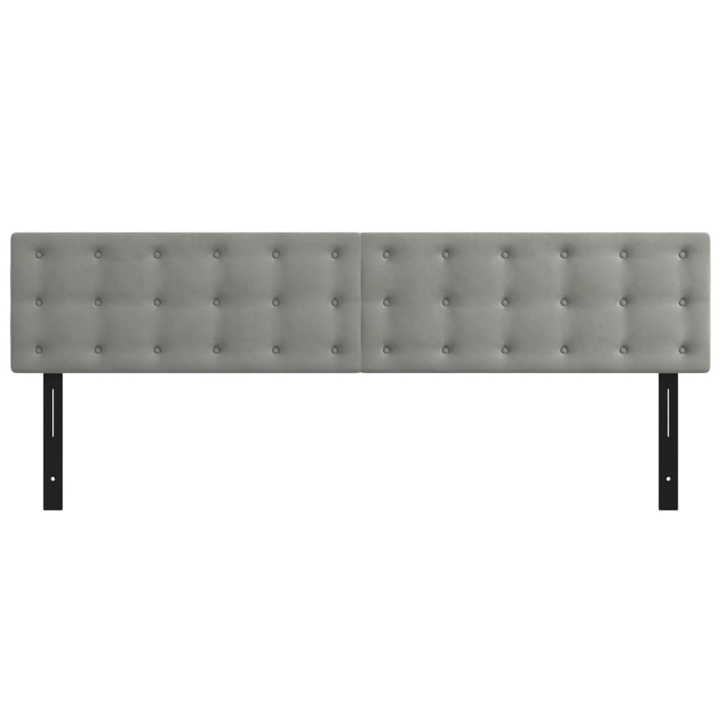 Headboards 2 pcs Light Gray 31.5"x2"x30.7"/34.6" Velvet