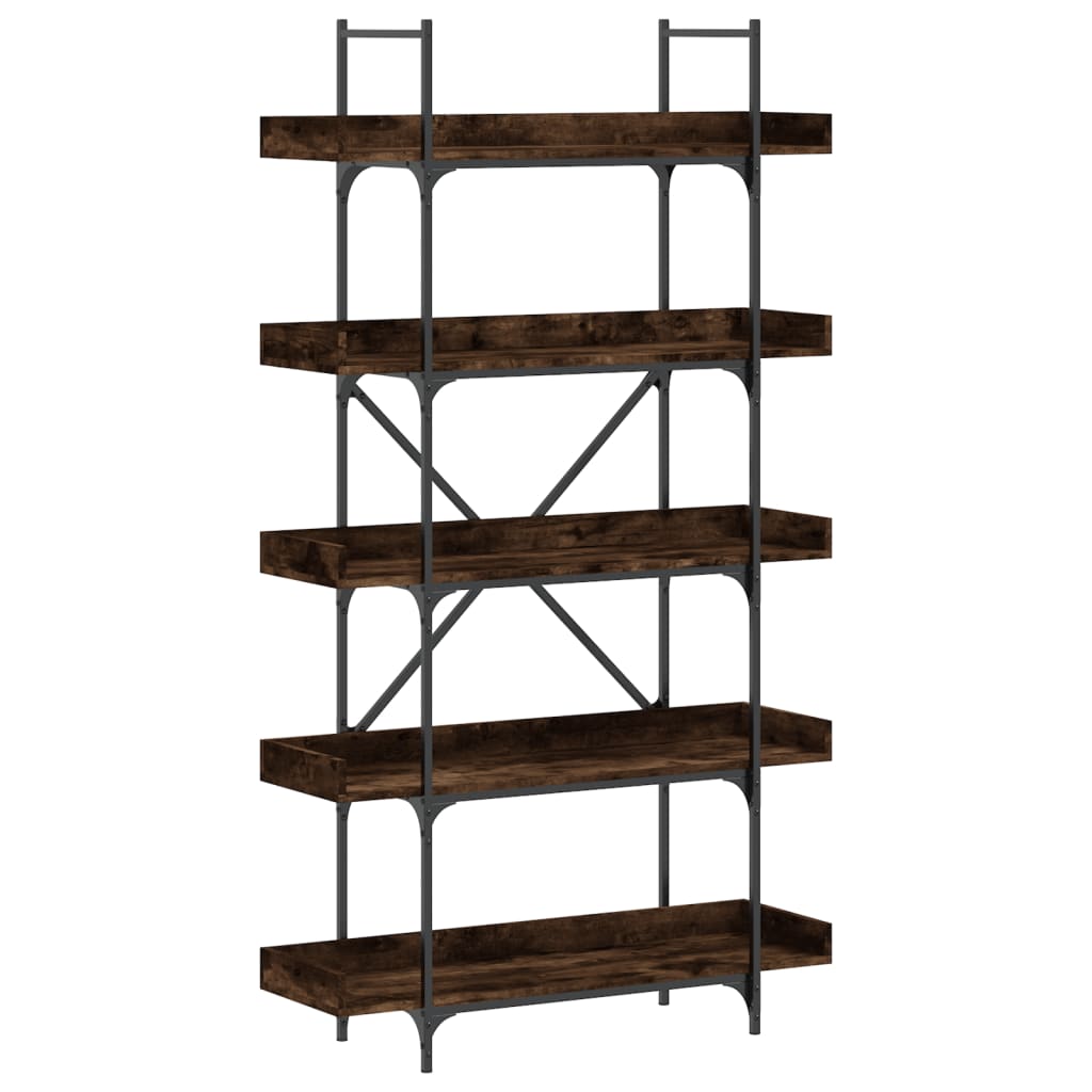 bookcase-5-tier-smoked-oak-39-4-x13-x71-1-engineered-wood At Willow and Wine USA!