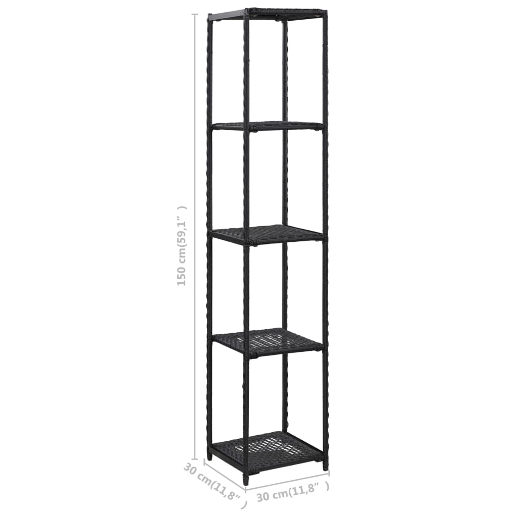 storage-shelf-black-11-8-x11-8-x59-1-poly-rattan At Willow and Wine USA!