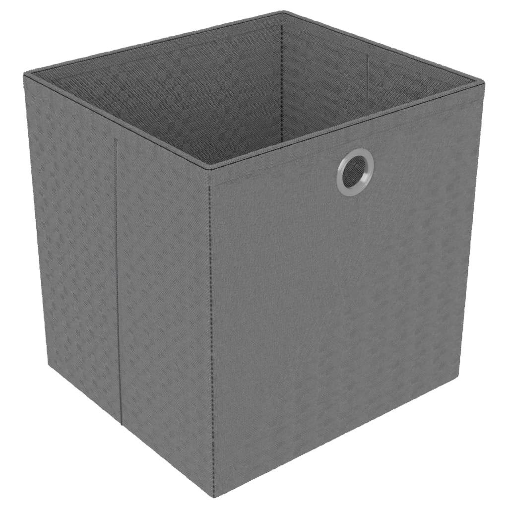 6-cube-display-shelf-with-boxes-gray-40-6-x11-8-x28-5-fabric At Willow and Wine USA!